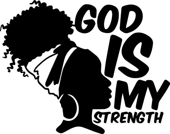 god-is-my-strength-black-woman-with-headband-free-svg-file-SvgHeart.Com
