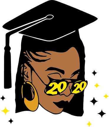 graduation-2020-afro-girl-with-sunglasses-black-woman-free-svg-file-SvgHeart.Com