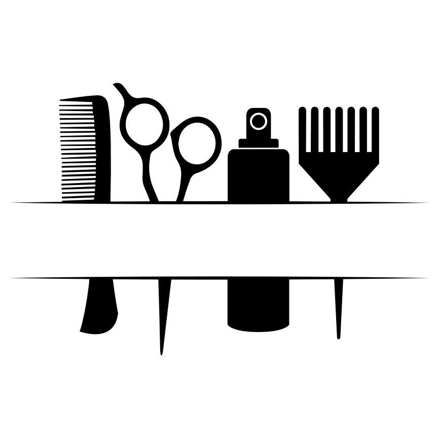 hairdresser-split-text-frame-salon-free-svg-file-SvgHeart.Com