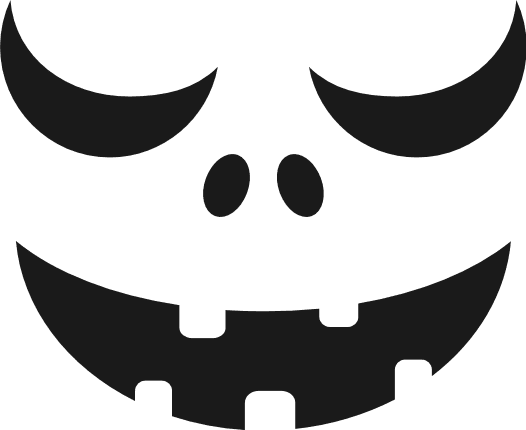 scary face silhouette, halloween free svg file - SVG Heart