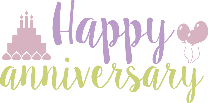 happy-anniversary-sign-with-cake-and-balloons-free-svg-file-SvgHeart.Com