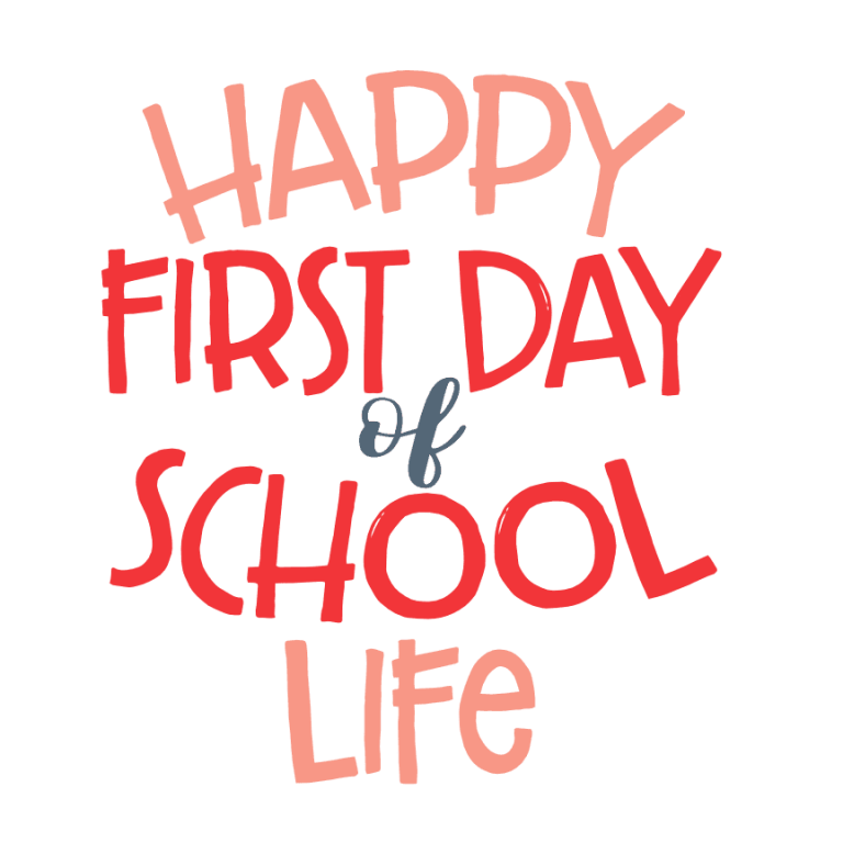 happy first day of school life, elementary free svg file SVG Heart