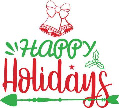 happy-holidays-bells-christmas-free-svg-file-SvgHeart.Com