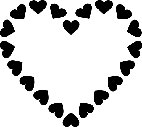 heart-shape-made-of-hearts-free-svg-file-SvgHeart.Com