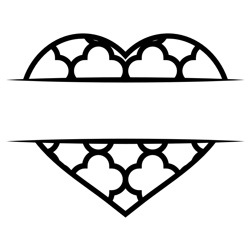 heart-split-monogram-decoration-free-svg-file-SvgHeart.Com