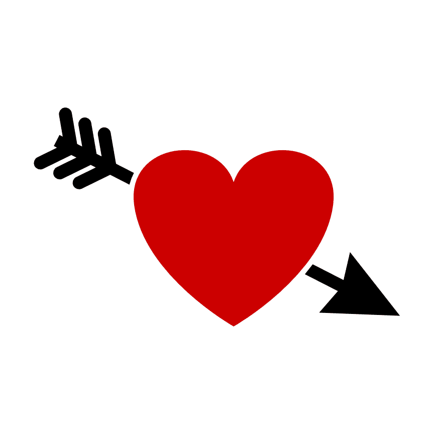 heart-with-arrow-valentines-day-free-svg-file-SvgHeart.Com