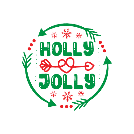 holly-jolly-christmas-free-svg-file-SvgHeart.Com