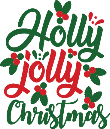 holly-jolly-christmas-holly-leaves-holiday-free-svg-file-SvgHeart.Com