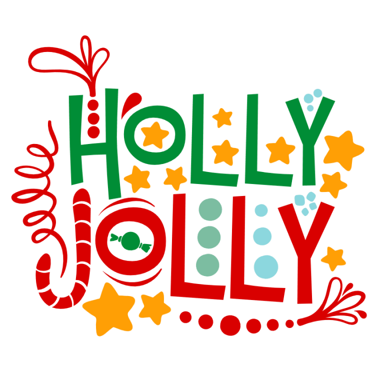 Holly Jolly Free Svg File - SVG Heart