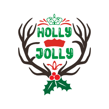 holly-jolly-reindeer-antlers-christmas-free-svg-file-SvgHeart.Com