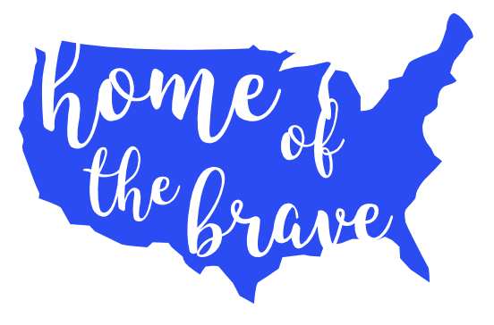 home-of-the-brave-usa-map-4-th-of-july-free-svg-file-SvgHeart.Com
