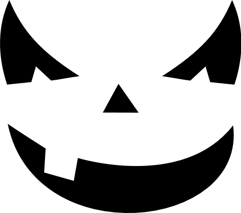 horror pumpkin face, halloween free svg file - SVG Heart