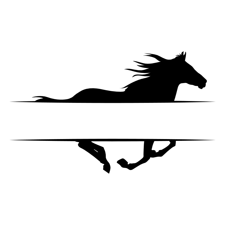 horse-split-text-frame-animal-svg-file-SvgHeart.Com