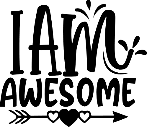 i-am-awesome-sign-positive-self-love-t-shirt-design-free-svg-file-SvgHeart.Com