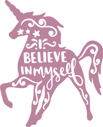 i-believe-in-myself-unicorn-shape-inspirational-free-svg-file-SvgHeart.Com