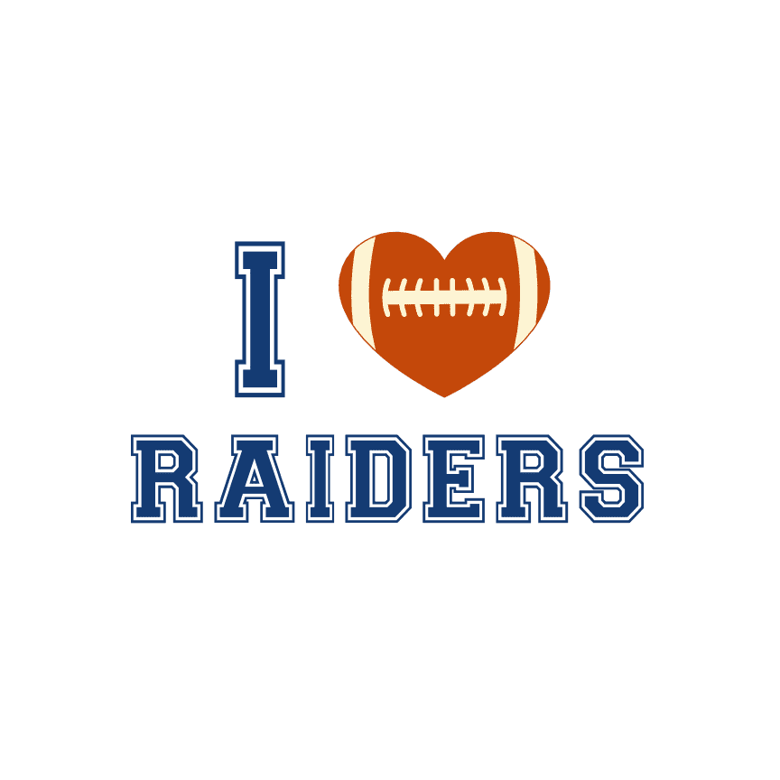 I Love Raiders, Football Free Svg File - SVG Heart
