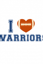I Love Warriors, Football Ball Heart Shape, Sport Free Svg File - SVG Heart
