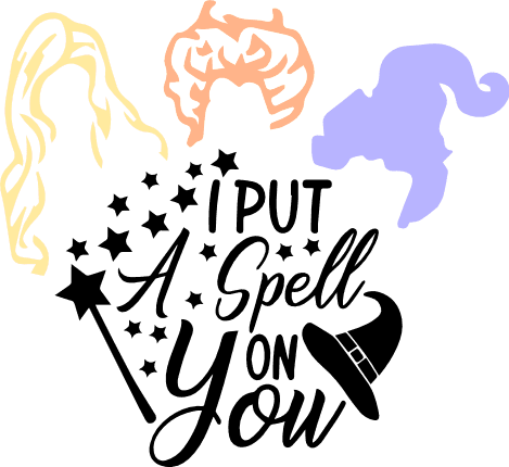 i put a spell on you, halloween free svg file - SVG Heart