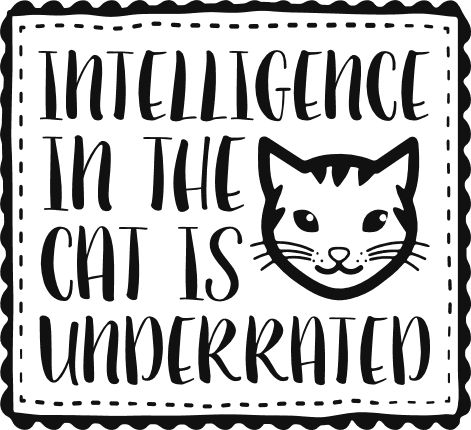 intelligence-in-the-cat-is-underrated-in-frame-cat-lover-free-svg-file-SvgHeart.Com