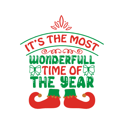 It's The Most Wonderful Time Of The Year, Christmas Free Svg File - SVG ...