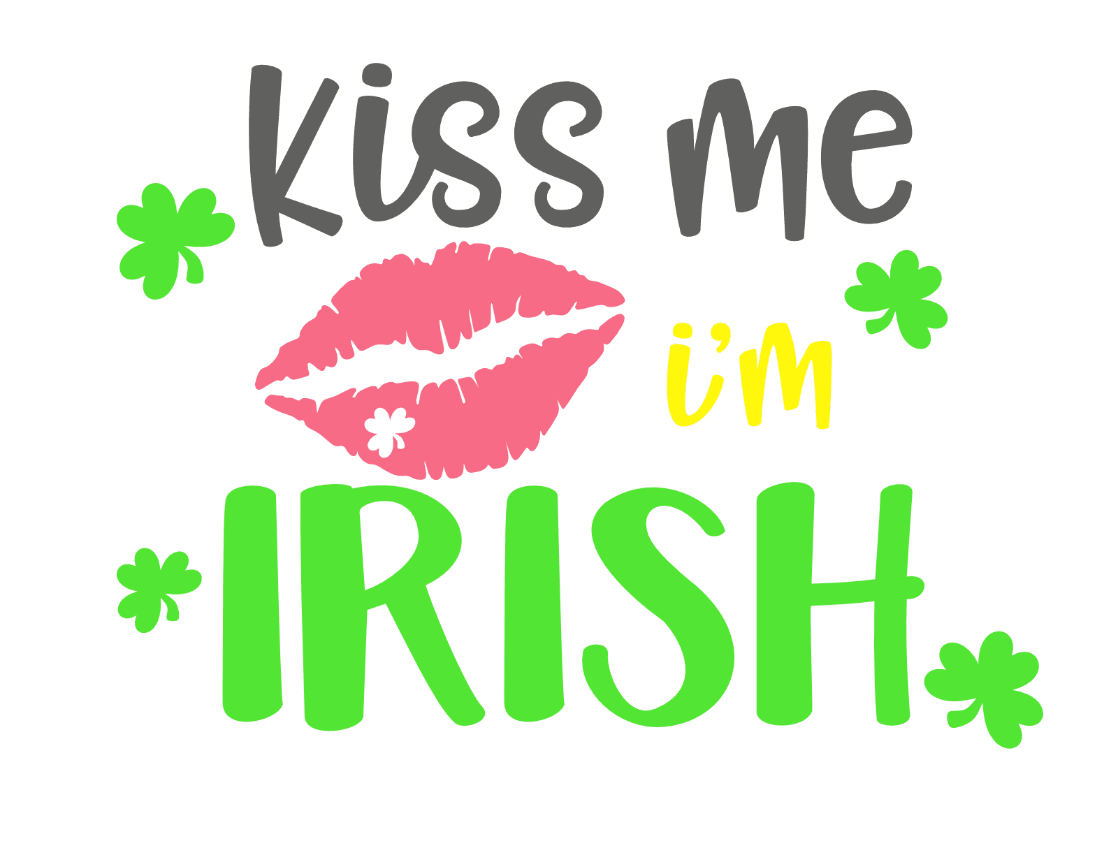 Kiss Me I'm Irish, Lip, St Patrick's Day Free Svg File SVG Heart