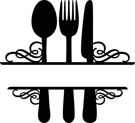 kitchen-split-text-frame-spoon-fork-knife-decorative-free-svg-file-SvgHeart.Com