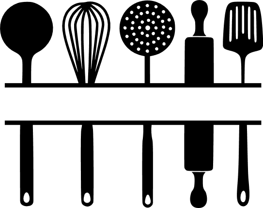 Kitchen Utensils Split Monogram SVG, Kitchen Svg, Cooking Svg, Utensils  Svg, Kitchen Frame Svg, Master Chef Svg, Cut Files, Cricut, Png, Svg 