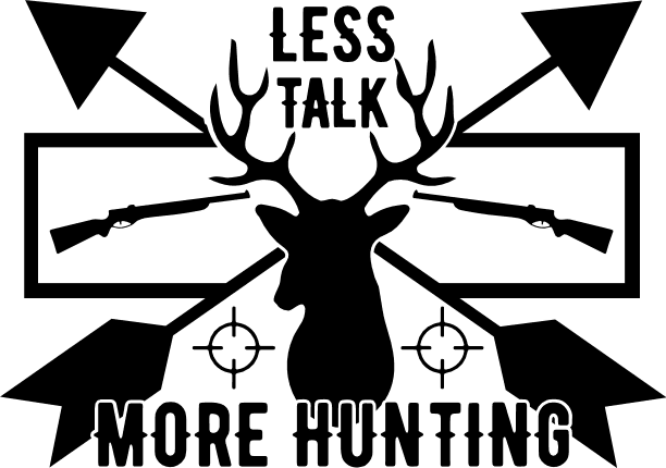 less-talk-more-hunting-crossed-arrows-deer-hunter-free-svg-file-SvgHeart.Com