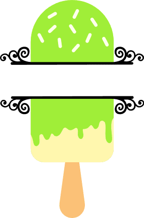 lime-dripping-ice-cream-split-text-frame-free-svg-file-SvgHeart.Com