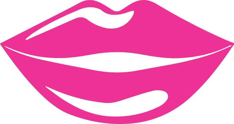 Pink Fashion Kiss Lips SVG