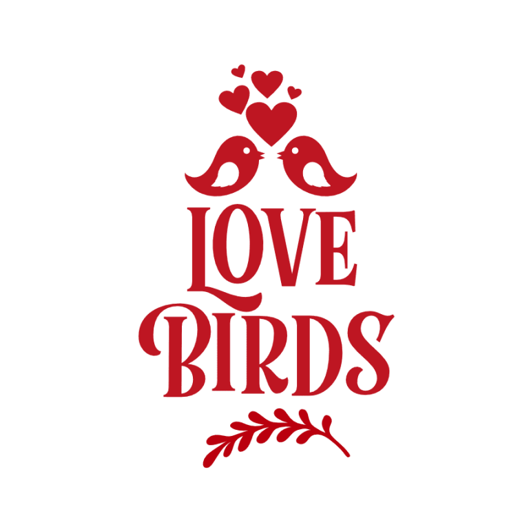 Love Birds, Valentine's Day, Bedroom Decor Free Svg File - SVG Heart