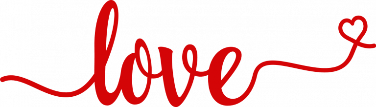love sign with heart, valentine's day free svg file - SVG Heart