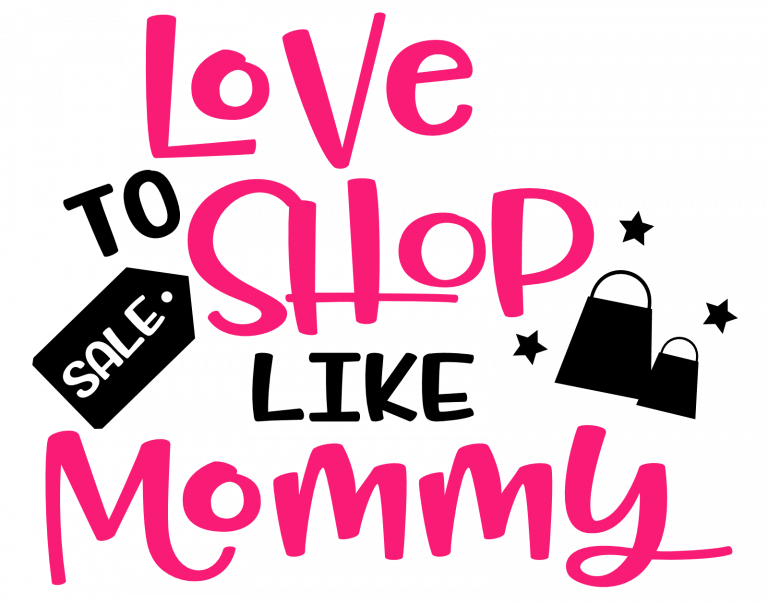 Love To Shop Mommy Free Svg File SVG Heart