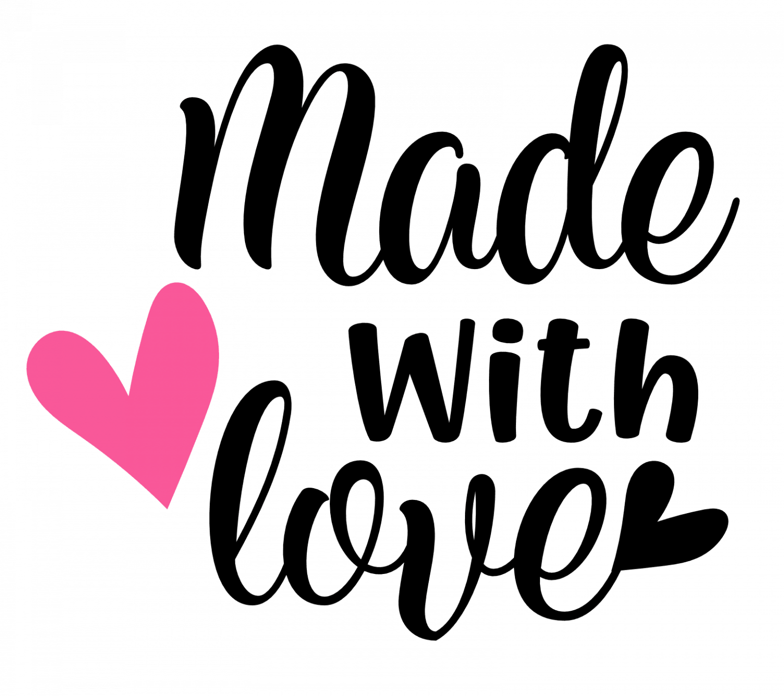 Made With Love Free Svg File - SVG Heart