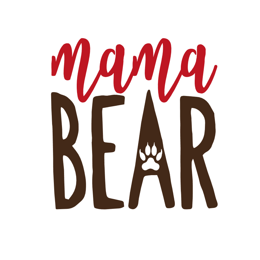 Mama bear head with sunglasses, clipart image, funny mom tshirt design -  free svg file for members - SVG Heart