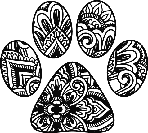 mandala-paw-animal-decoration-free-svg-file-SvgHeart.Com