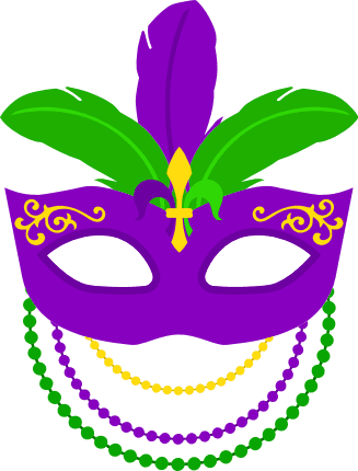 mardi gras mask with beads, carnival free svg file - SVG Heart