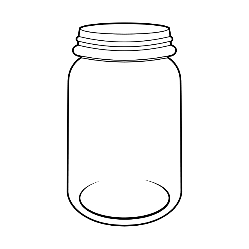 Mason Jar SVG, PNG, PDF, Glass Jar SVG, Kitchen Conversions SVG