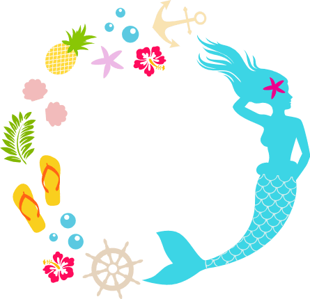mermaid-monogram-circle-frame-summer-beach-bundle-svg-SvgHeart.Com
