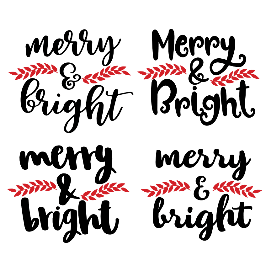 merry-and-bright-sign-christmas-greetings-bundle-free-svg-file-SvgHeart.Com