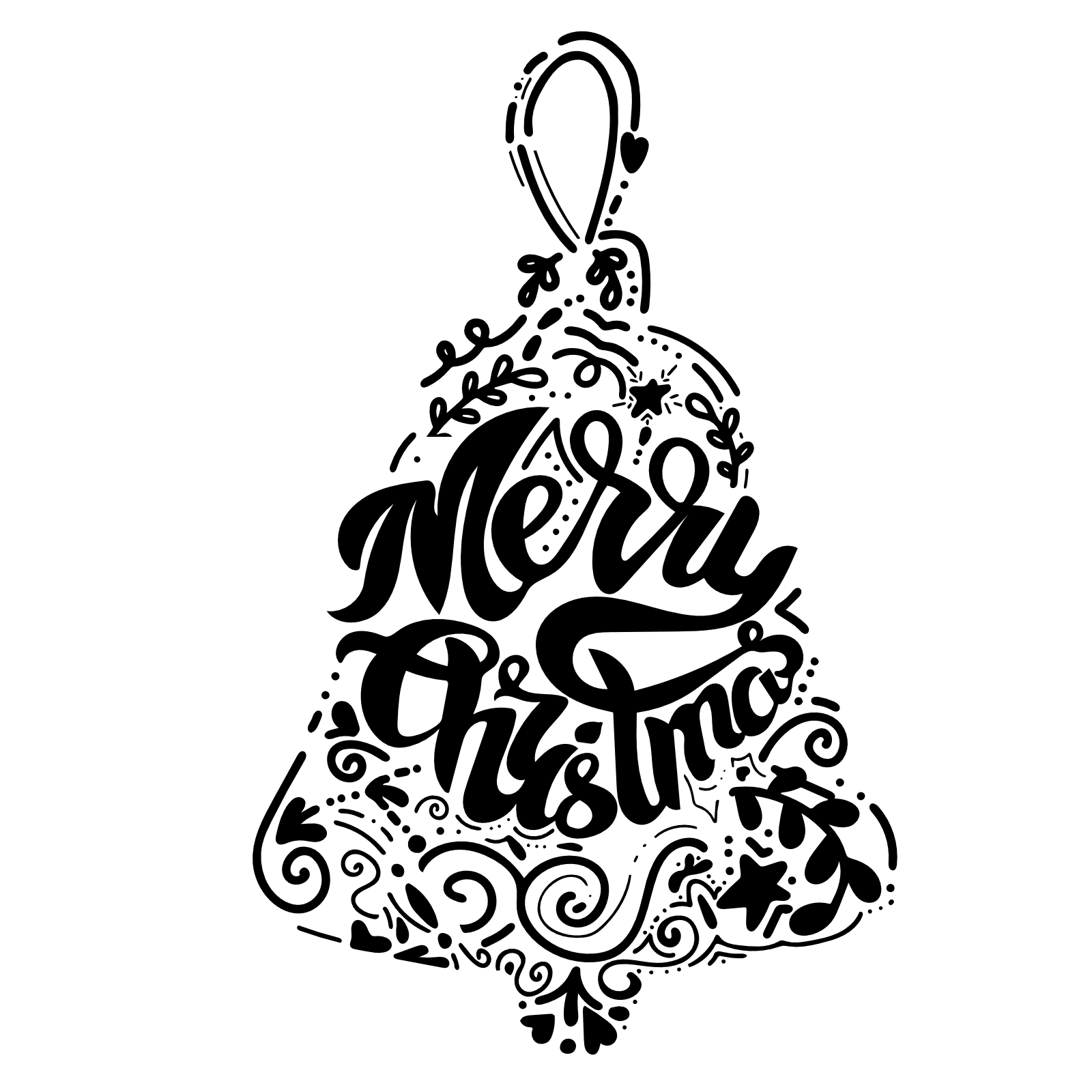 merry-christmas-bell-shape-holiday-free-svg-file-SvgHeart.Com