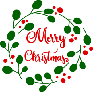 merry-christmas-in-floral-circle-holiday-free-svg-file-SvgHeart.Com