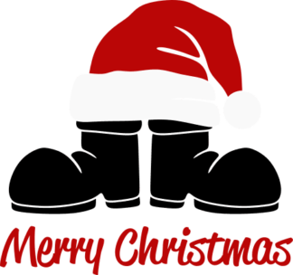 Merry Christmas Santa Hat and Shoes Clipart - free svg file for members
