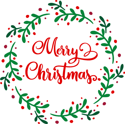merry-christmas-sign-holly-leaves-wreath-holiday-free-svg-file-SvgHeart.Com