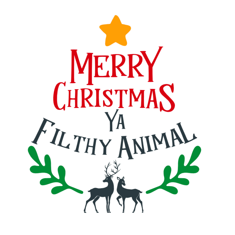 Merry Christmas Ya Filthy Animal, Holiday Free Svg File - SVG Heart