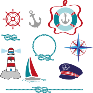 nautical-elements-bundle-anchor-compass-light-house-free-svg-file-SvgHeart.Com