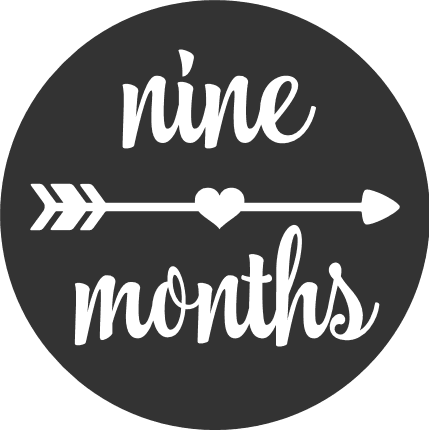 nine-months-baby-milestone-heart-with-arrow-free-svg-file-SvgHeart.Com