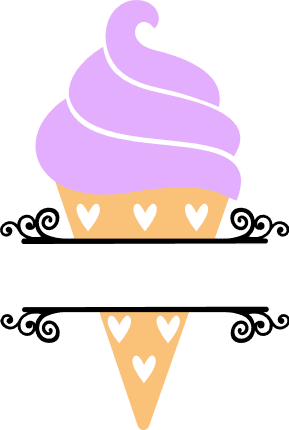 ornamental-ice-cream-cone-split-text-frame-summer-free-svg-file-SvgHeart.Com