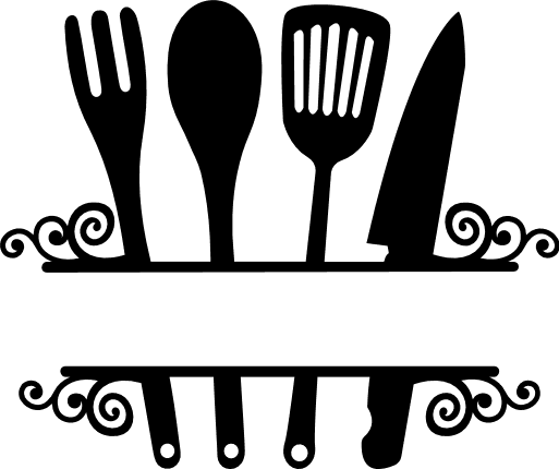 ornamental-kitchen-split-text-frame-decorative-free-svg-file-SvgHeart.Com