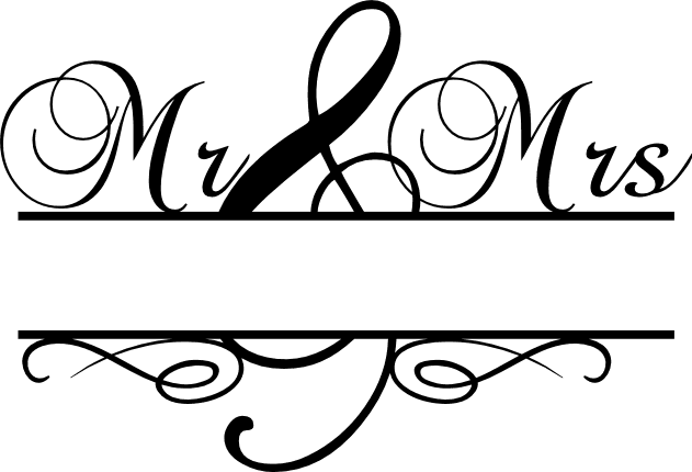 ornamental-mr-and-mrs-split-text-frame-sign-wedding-free-svg-file-SvgHeart.Com